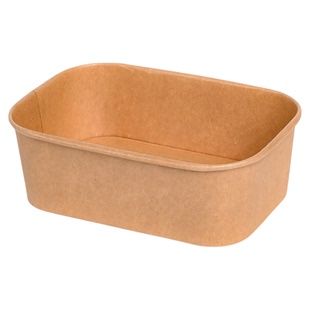 一次性打包盒食品级家用耐高温外卖餐盒牛皮纸碗野餐水果便当饭盒