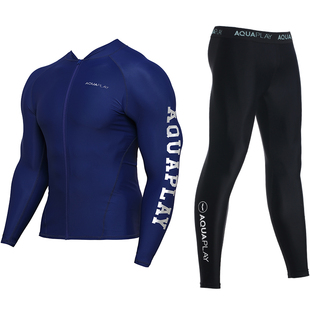 AquaPlay泳衣男长袖长裤套装浮潜防晒水母衣游泳冲浪服男士潜水服