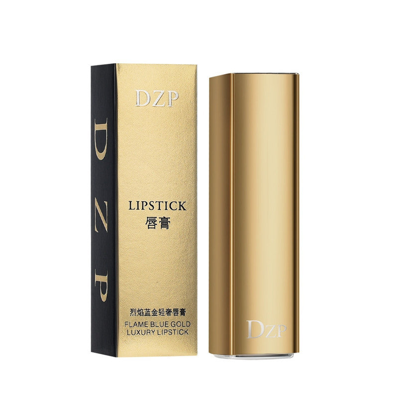 DZP烈焰蓝金轻奢口红不掉色不沾杯显白轻薄正红番茄色百搭伪素颜