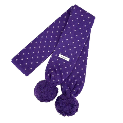 韩系小众设计感波点双层软糯围巾