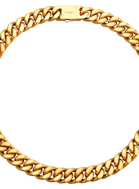 KREAM金色立体切割古巴项链