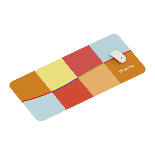 几何浪涌现代简约多巴胺超大鼠标垫办公室电竞房桌面机械键盘垫子