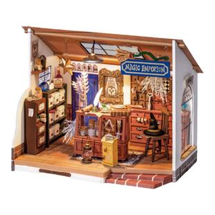 若态若来神秘档案局diy手工摩斯侦探社小屋拼装拼图木制模型房子