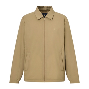 POLOWALK男式茄克2025冬季新品简约直筒百搭上衣翻领行政外套男装