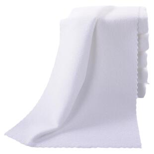 100条酒店宾馆洗浴发廊一次性白毛巾旅馆澡堂吸水不掉毛浴巾薄款