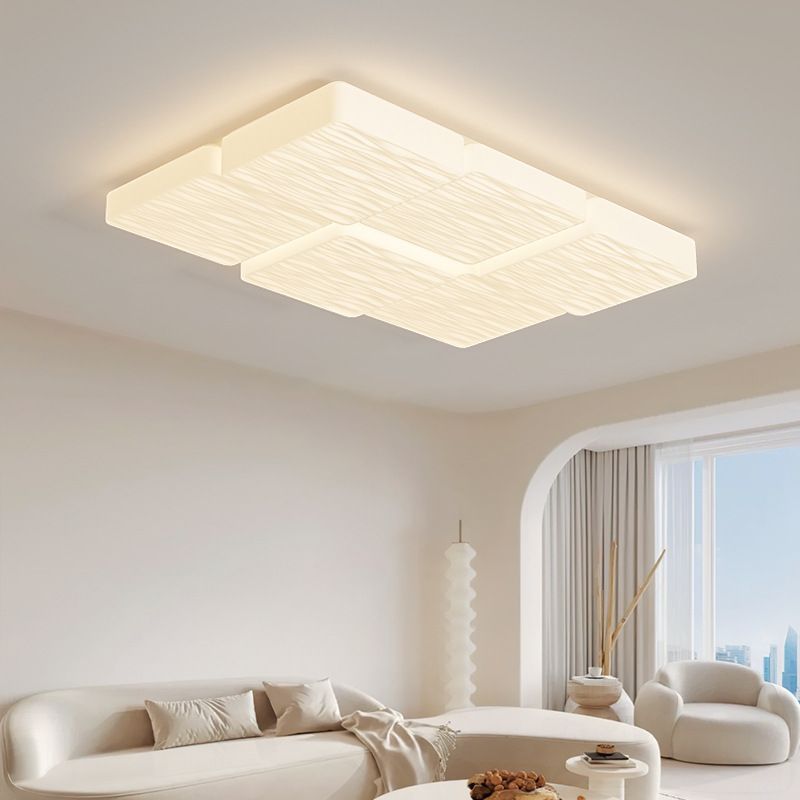 护眼全光谱奶油风客厅卧室吸顶灯现代简约大气餐厅灯创意几何灯具