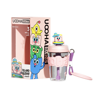 UOOHA海岛假日泳圈杯女大容量吸管杯可爱夏学生儿童水杯夏日杯子