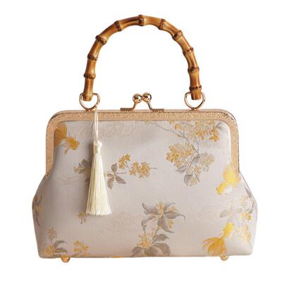 新中式国风竹节手提包