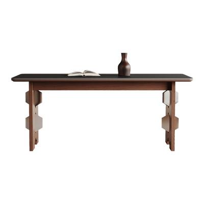 奥古斯特黑色实木岩板餐桌