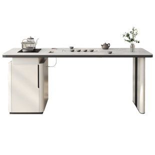 岩板茶桌2024新款高端客厅家用茶台烧水壶一体全自动办公室泡茶桌