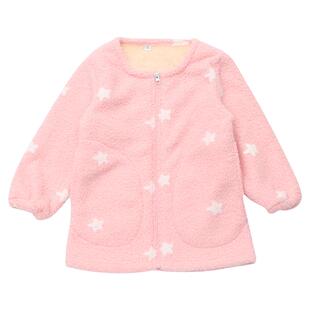 女童羽绒服罩衣洋气秋冬季儿童加绒加厚罩衫围衣宝宝画画吃饭护衣