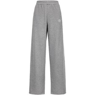 【ONLY奥莱】春款简约休闲卫裤舒适弹力腰身宽松阔腿裤休闲裤女