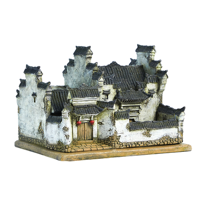 中式禅意摆件复古建筑茶台茶桌