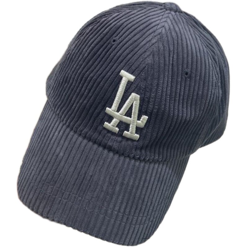 灯芯绒鸭舌帽MLB可调节棒球帽宽