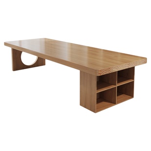 北欧实木会议桌简约现代家用去客厅化大长书桌办公桌阅览洽谈桌椅