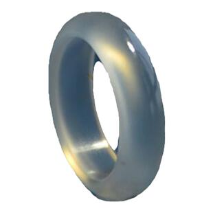 天然冰白玉髓指环戒指月光白玛瑙玉戒子小众玉石跑环男女款送证书