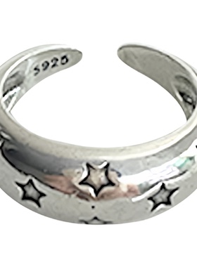 925银戒指夸张生日礼物小众情侣