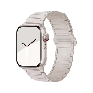 适用iwatchs9手表带s10新款iwatchse2硅胶磁吸11高级感s8s7苹果手表链s6s5运动腕带applewatchs9小众秋冬女款