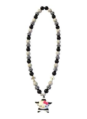 复古手作可爱黑白五角星项链