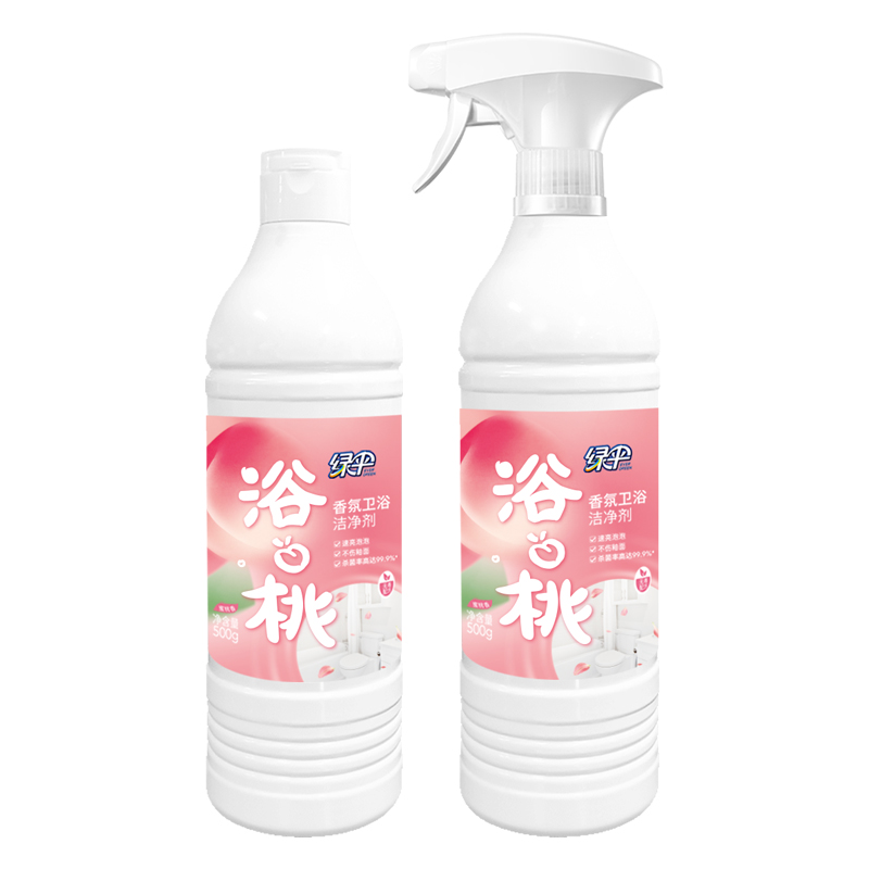 綠傘香氛衛(wèi)浴潔凈劑500g*2瓶浴室清潔劑除垢衛(wèi)生間玻璃水垢清潔劑