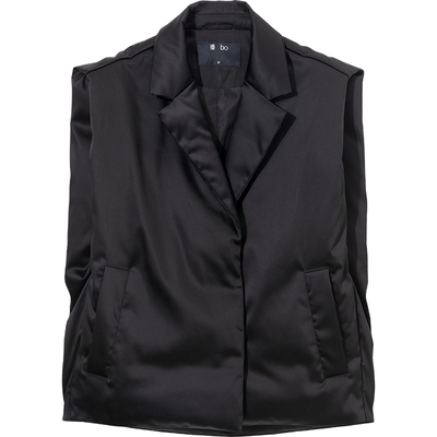 【播奥莱】播 bo 商场同款黑色马甲商场同款设计感叠穿马夹上衣