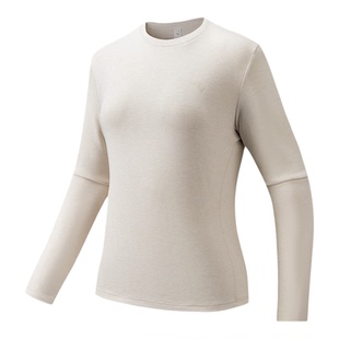 超级安踏羊毛长T女子秋冬保暖3A抗菌长袖圆领运动上衣162547406U