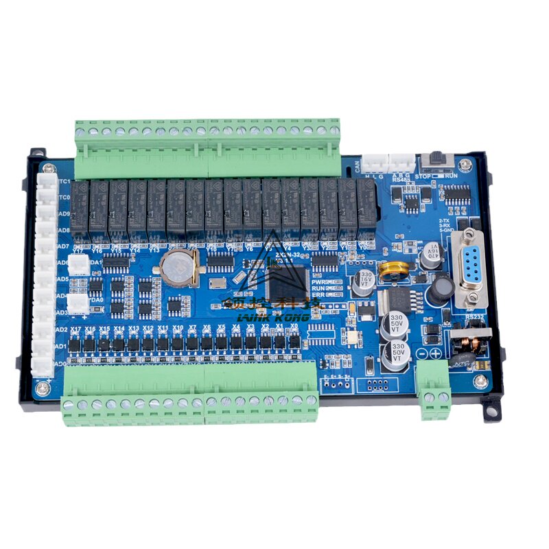 领控PLC工控板 ZK2N/LK2N带模拟量温度称重 国产FX2N可编程控制器