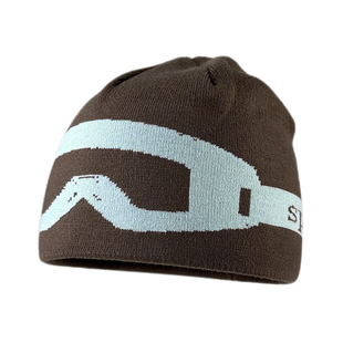 MUCUNXI 户外滑雪提花针织套头帽男女秋冬保暖护耳运动毛线帽冷帽