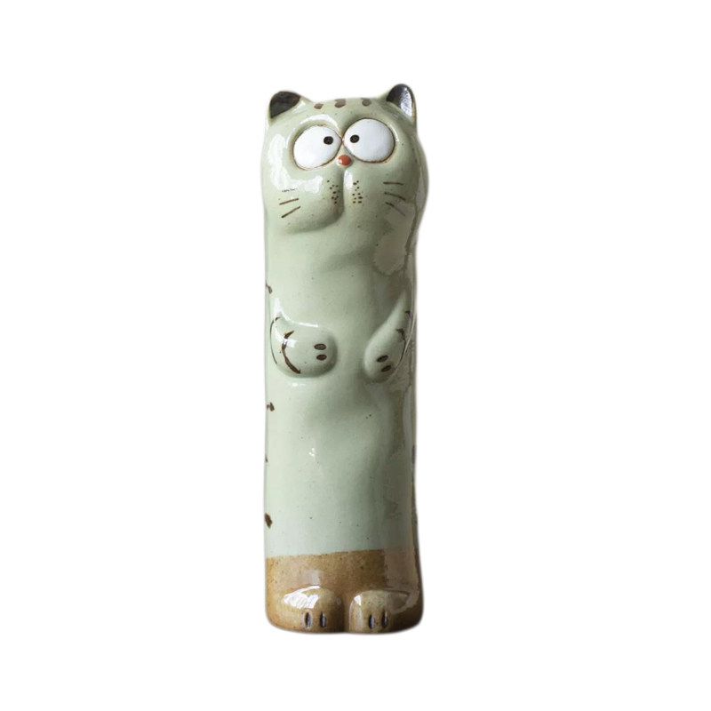 景德镇陶瓷可爱猫咪花瓶摆件