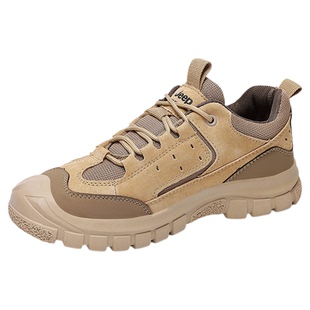 Jeep/吉普户外徒步鞋男款防滑登山鞋透气轻量足弓支撑网面运动鞋