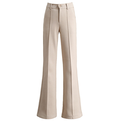 喇叭裤女高腰显瘦休闲毛呢西装裤