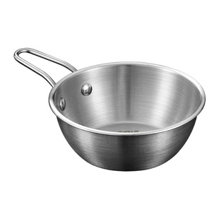 316不锈钢韩式米酒碗食品级带把手调料拌饭泡面碗餐具户外小碗锅