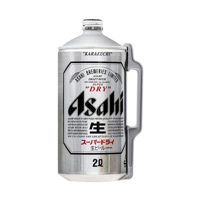 日本进口ASAHI朝日啤酒超爽鲜啤精酿生啤2L*6瓶原浆桶装扎啤原装