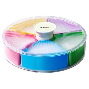 安扣干果盘零食盘轻奢高档防潮密封新年果盘家用2025新款干果盒