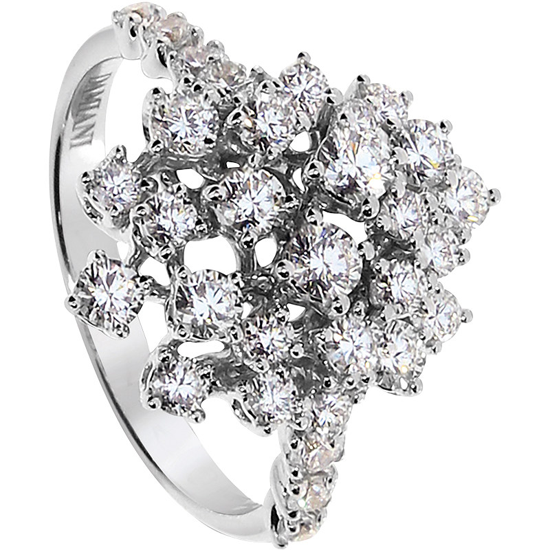 DAMIANI/玳美雅 绒花系列18K白金钻石戒指璀璨钻戒