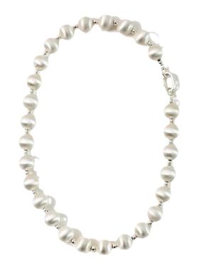 圆球重工拉丝串珠项链轻奢欧美小众设计气质高级感锁骨链手链套装