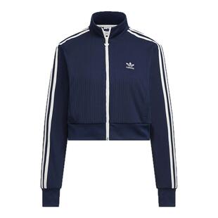 adidas阿迪达斯春三叶草新款女子针织运动夹克外套短款修身KB8950