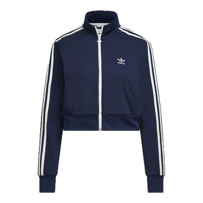 adidas阿迪达斯春三叶草新款女子针织运动夹克外套短款修身KB8950