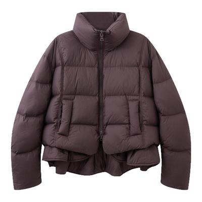 冬装新款立领短款羽绒服女