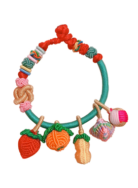 手工编织端午节五彩花生柿子手绳