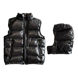 谷安关羽绒马甲170g高充新国标90白鸭绒可拆卸连帽羽绒服保暖背心