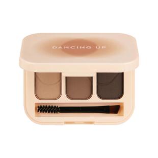 舞动奇迹三色眉粉盘防水防汗不脱色自然卧蚕眼线鼻影修容眉笔持久