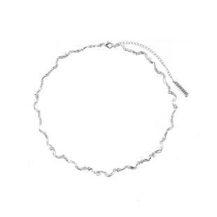 超酷！SUMIYAKI液态肌理项链轻奢小众情侣素链小众情侣百搭锁骨链