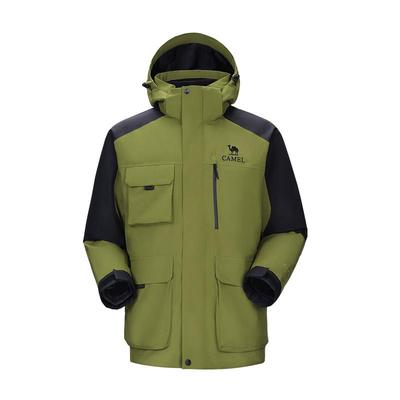 骆驼户外拒水羽绒服冲锋衣女三合一可拆卸两件套进藏旅游登山服男