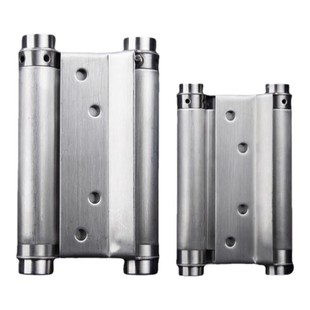 不锈钢弹簧合页双向自由进出门铰链木门推拉门牛仔门双面回弹荷叶