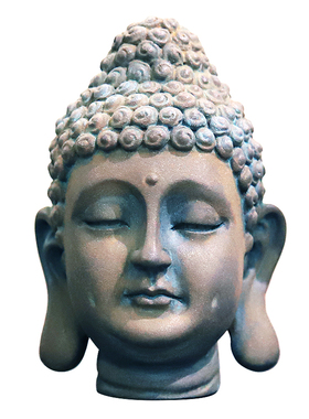 禅意佛头摆件室内装饰品摆件办公室客厅玄关书房酒柜解压桌面摆件