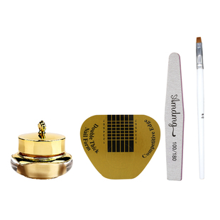 水晶光疗指甲油胶全套延长指甲马蹄纸托板指托指拖美甲店专用工具