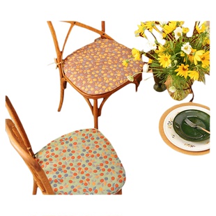 阳春小镇椅垫坐垫家用四季通用红木中式实木加厚餐椅防滑梯形座垫