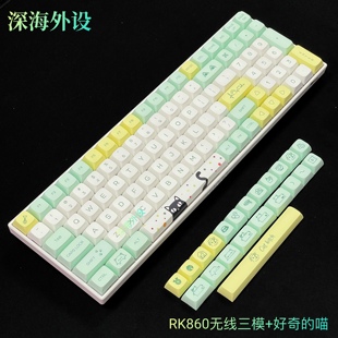 100键 RK860定制版 蓝牙无线三模机械键盘2.4g热插拔青轴茶轴红轴