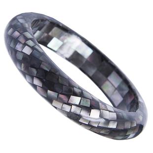 珍珠母贝手镯女手工镶贴贝壳欧美小众个性复古典服装配搭臂环包邮